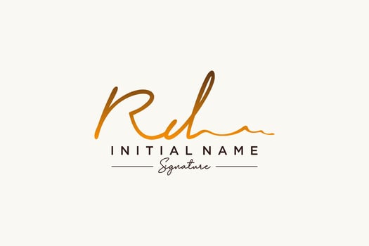 Initial RD signature logo template vector. Hand drawn Calligraphy lettering Vector illustration.