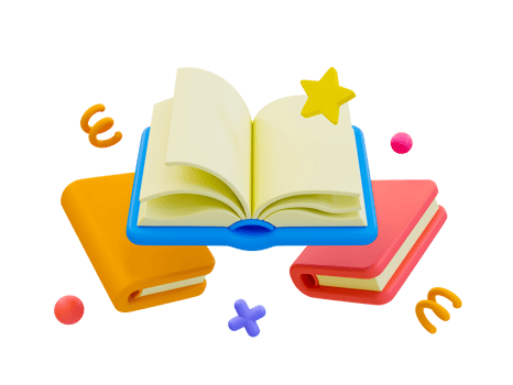 3d minimal opened book flying with another books. back to school concept. 3d illustration. png