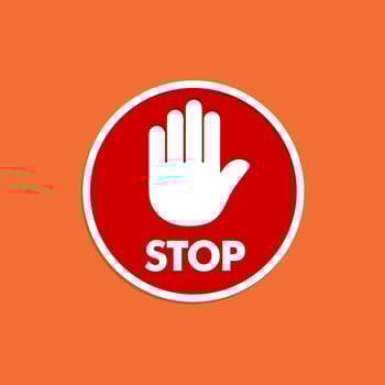 stop sign for icon or logo in vector
