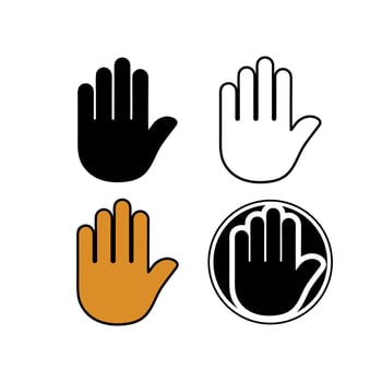 hand for icon or logo in vector