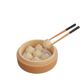 3d illustration of asian food Dumpling png