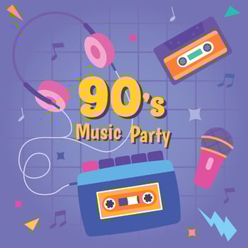 Listening Music Tape Player vector