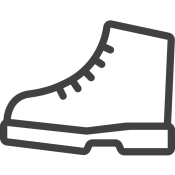 hiking boots icon, camping shoe, simple thin line icon sets png