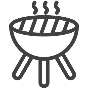 barbecue grill icon, simple thin line icon sets png