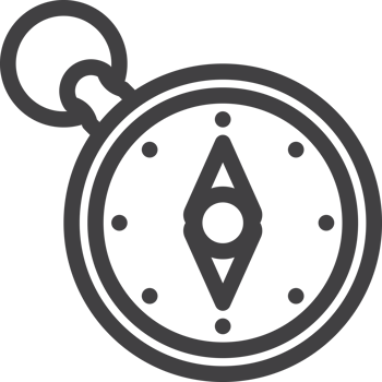 compass icon, simple thin line icon sets png