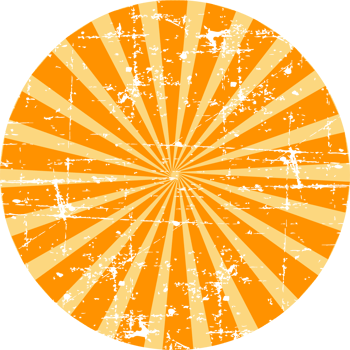 Round Retro Strip Orange Style png