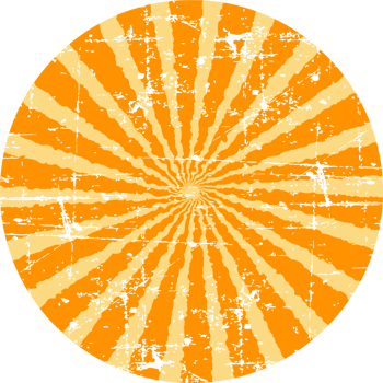 Round Retro Strip Orange Style png