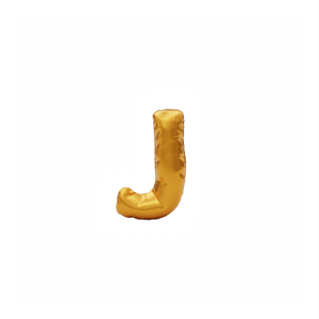 English Metallic Golden alphabet Balloons j png