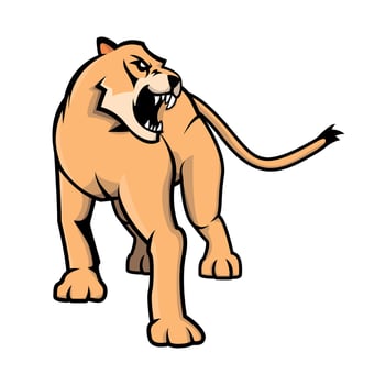 Cougar Illustration Design Vector