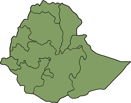 doodle freehand drawing of ethiopia map. png