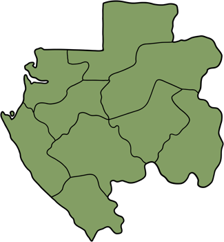 doodle freehand drawing of gabon map. png