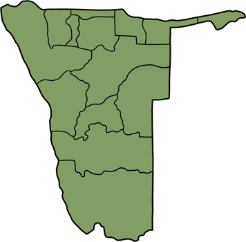 doodle freehand drawing of namibia map. png