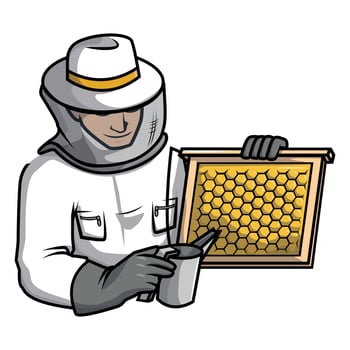 Bee Keeper Vector Illustration