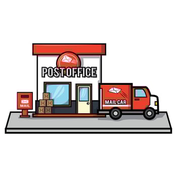 Post Office Illustration Design vector