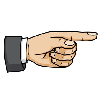Pointing Hand Illustration Design vector