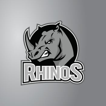 Rhino Illustration Design Badge vector
