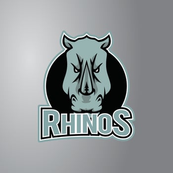 Rhino Illustration Design Badge vector