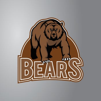 Bear Illustration Design Badge vector