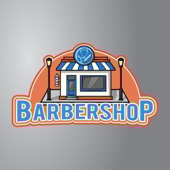 Barbershop Building Illustration vector