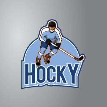 Hockey Illustration Design Badge vector