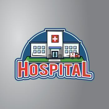 Hospital Illustration Design Badge vector