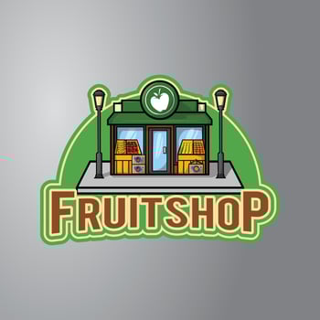 Fruit Shop Illustration Badge vector