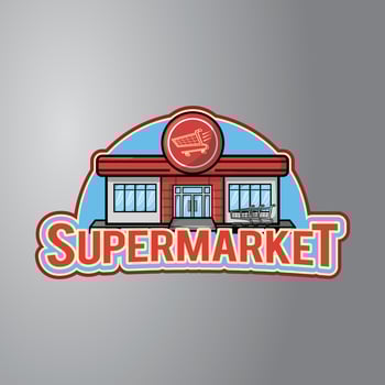 Supermarket Illustration Design Symbol vector