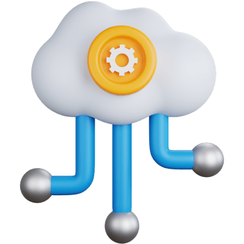 3d rendering management cloud connection isolated png