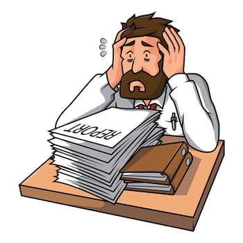 Businessman Tired Vector Illustration