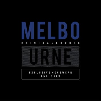 Design vector typography for t-shirt streetwear clothing. melbourne dvsn concept. perfect for printing modern t-shirt designs