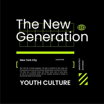 the new generation design vector typography for printed t-shirt streetwear clothing
