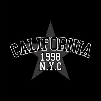 California typography t shirt design illustration vector