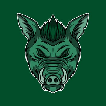 wild boar head logo vector