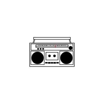 radio icon design, a simple icon with an elegant concept, suitable for your collection or business logo vector