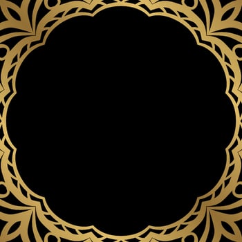 circular luxurious frame with copy space area vector