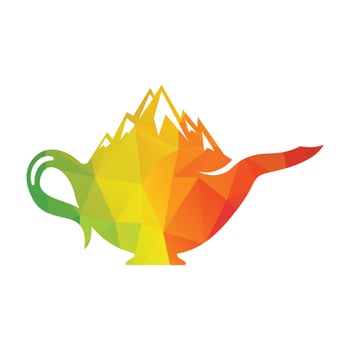 Kettle Mountain logo concept design. Mountain Teapot logo vector. vector