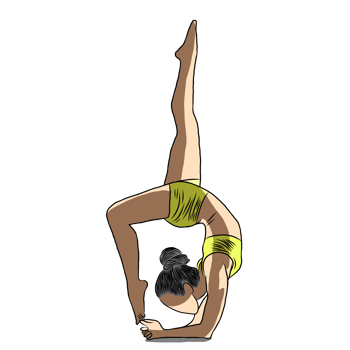 Woman exercise in yoga posture png