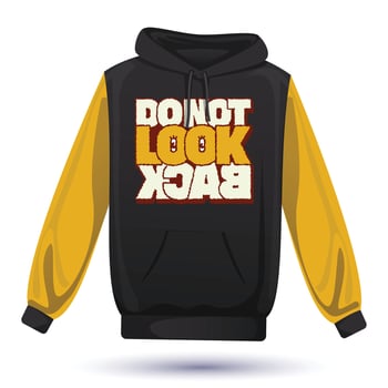 Don't look back t-shirt design vector