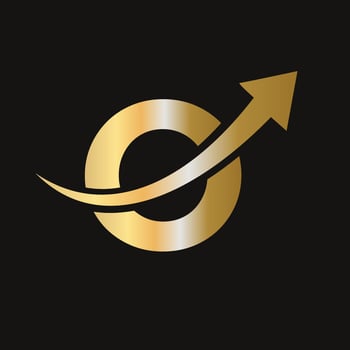 Finance Logo on O Letter Concept. Marketing And Financial Business Logo vector