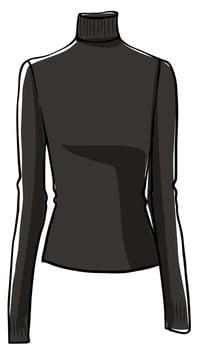 Warm autumn sweater with sleeves stylish clothes vector