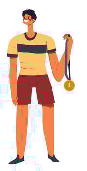 Winner of sports competition or sportive challenge vector
