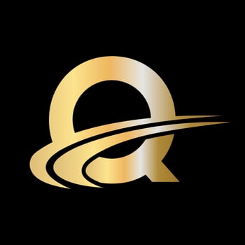 Initial monogram letter Q logo design Vector with luxury concept
