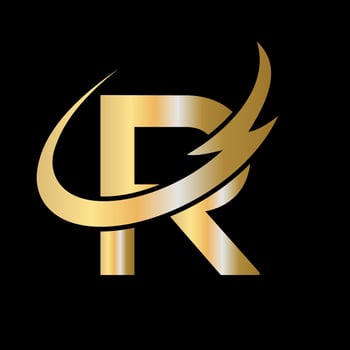 Monogram R Letter Logo Design Template vector