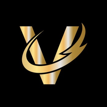 Monogram V Letter Logo Design Template vector