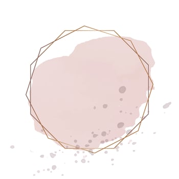 the frame template with watercolor effect in rustic style vector