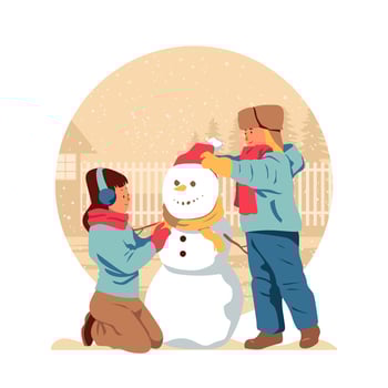 Build a Snowman vector
