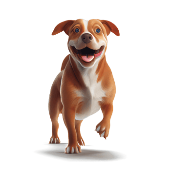 Cute and happy dog cartoon characters png