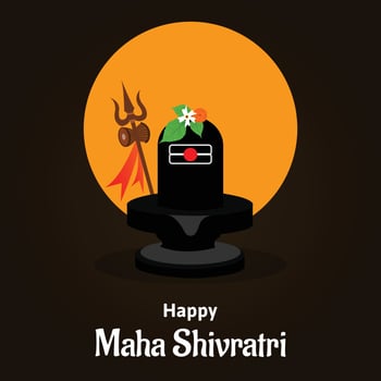 Happy Maha Shivratri Indian Hindu Festival Celebration Vector Illustrations