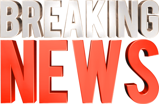 Breaking News 3D Render Text png