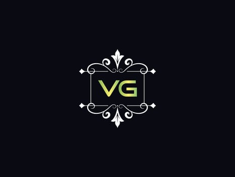 Simple Vg Logo Letter, Capital VG Luxury Logo Icon Vector